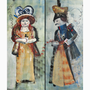 The soldier and his wife. Diptych