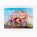 Couple on motorcycle