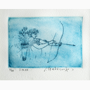 Χαλκογραφία Γιώργος Σταθόπουλος "τοξότης" 10x14