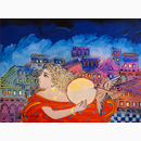 Κοπέλα με Πουλί - Μουσικό