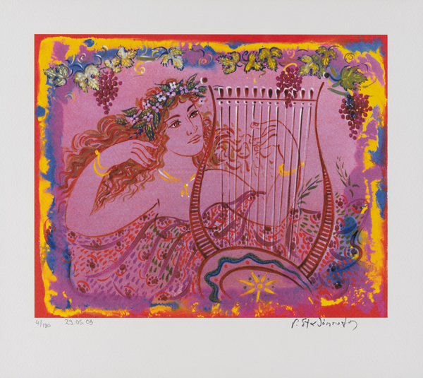 Woman with lyre