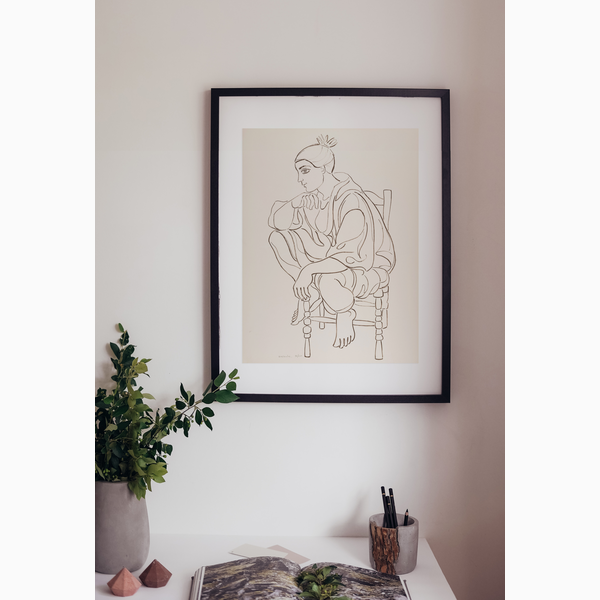 Woman on chair