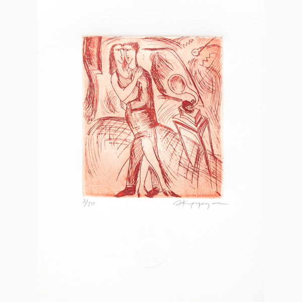 Χαλκογραφία Καράμπελας Ανδρέας 9x10