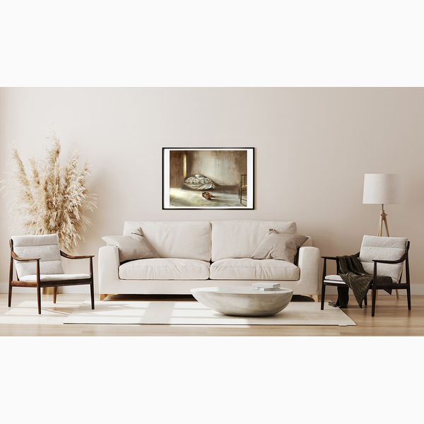 Λιθογραφία επιχρωματισμένη Ραζής Άγγελος 54x75