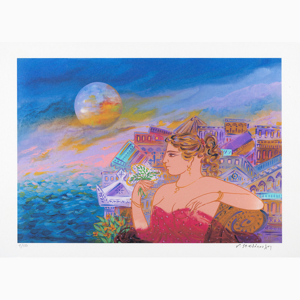 Woman with moon