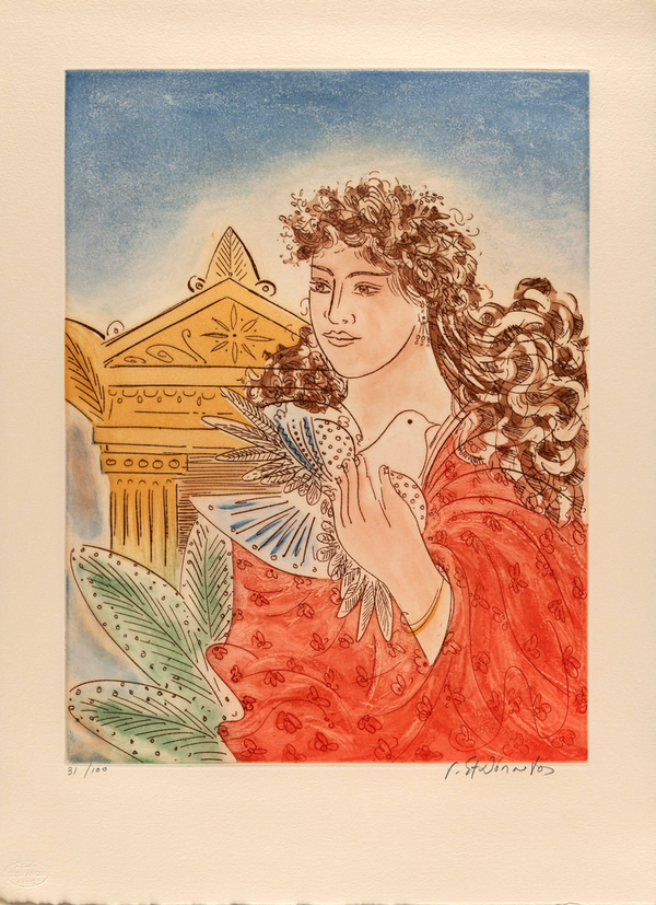 Κοπέλα με περιστέρι