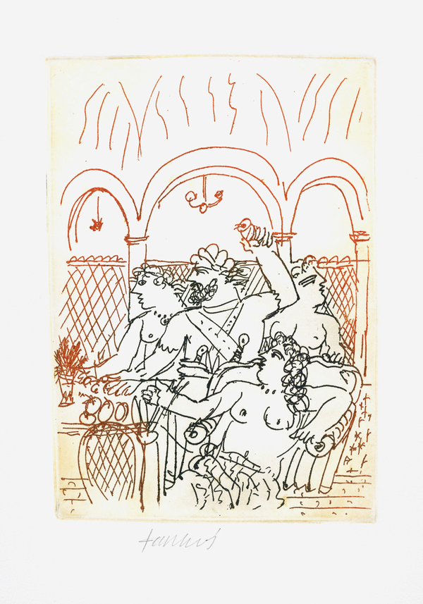 Χαλκογραφία Αλέκος Φασιανός 23 x 16,5