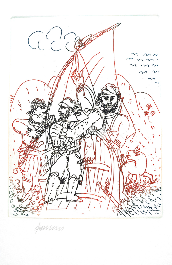 Χαλκογραφία Αλέκος Φασιανός 23 x 16,5